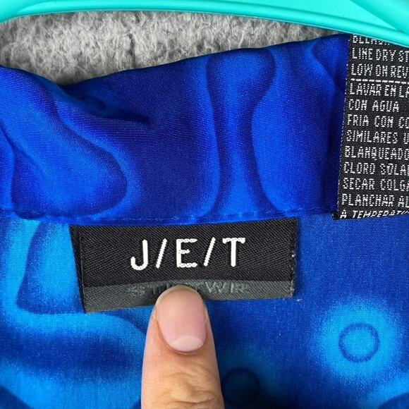 Vintage J/E/T Bold Graphic Button Up Shirt Men's M Jousting Horses Abstract - Picture 5 of 10